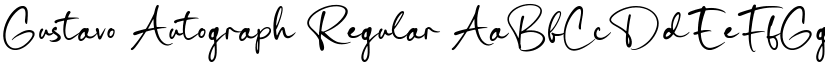 Gustavo Autograph Regular font