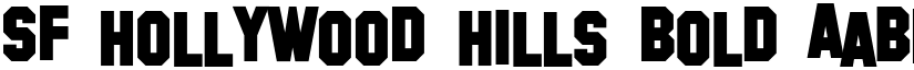 SF Hollywood Hills Bold font