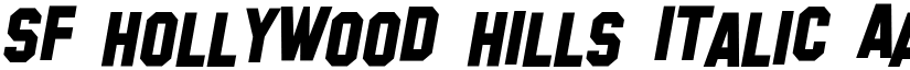SF Hollywood Hills Italic font