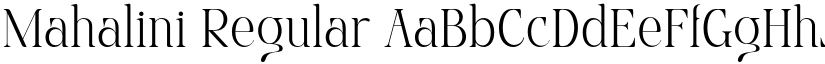Mahalini Regular font