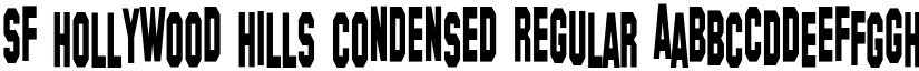 SF Hollywood Hills Condensed Regular font