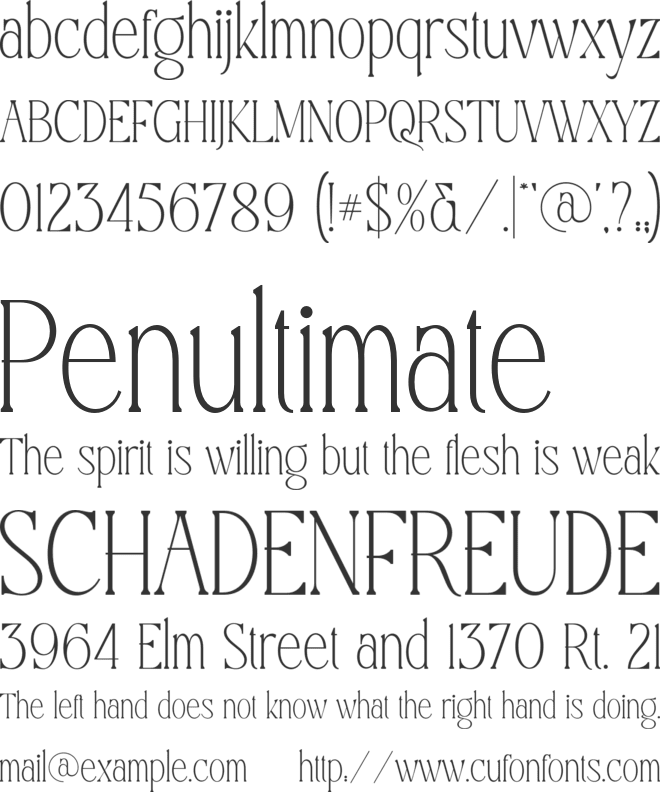 SS Legacy font preview