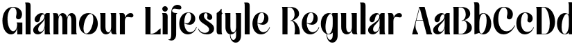 Glamour Lifestyle Regular font