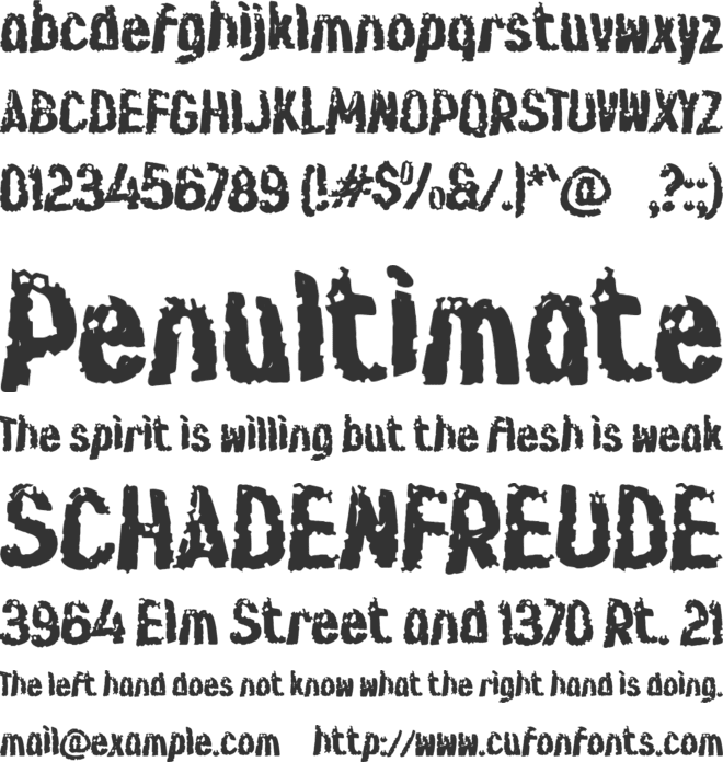 L Larem font preview