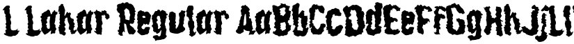 L Lahar Regular font