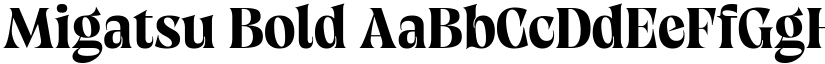 Migatsu Bold font