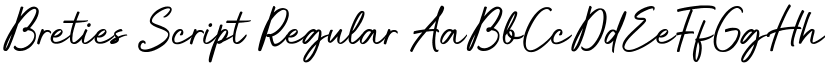 Breties Script Regular font