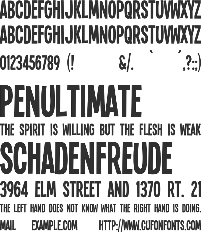Single Sleeve font preview