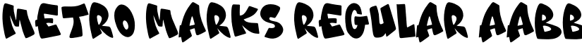 Metro Marks Regular font