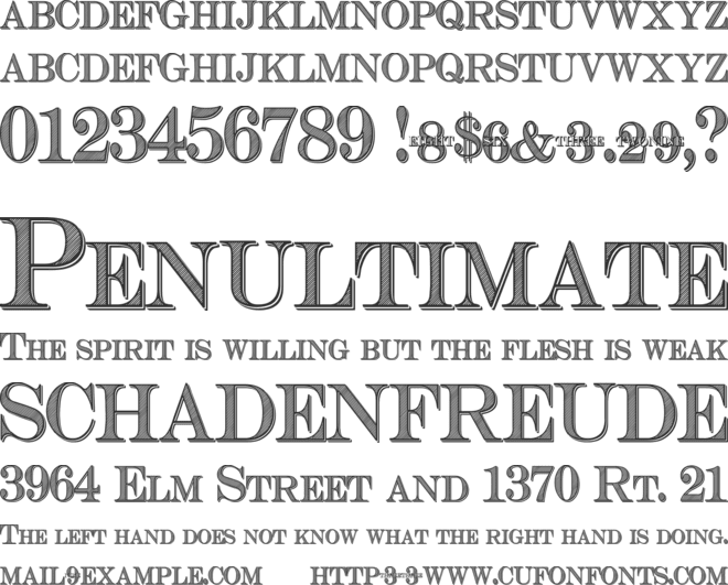 Cash Currency font preview
