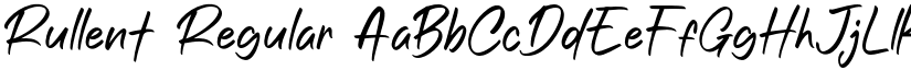 Rullent Regular font