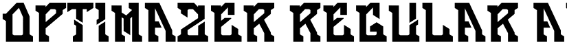Optimazer Regular font