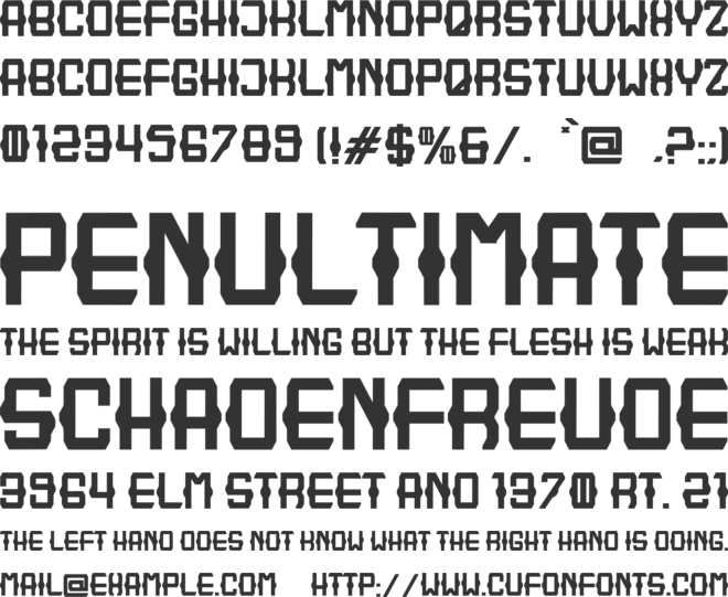 Ztinger font preview