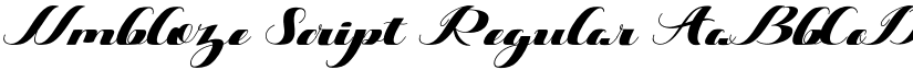 Umbloze Script Regular font