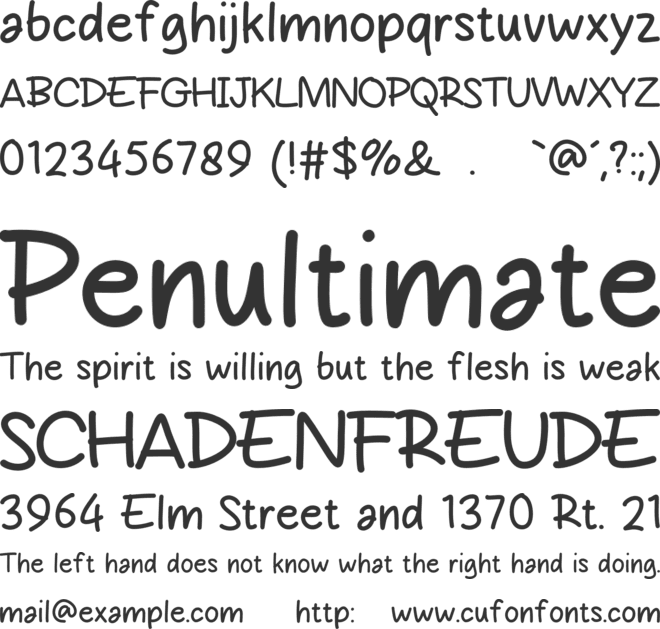 Potato Cake font preview