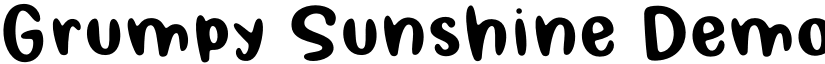Grumpy Sunshine Demo font