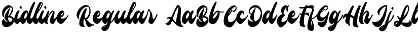 Bidline Regular font