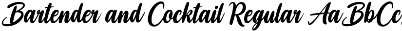 Bartender and Cocktail Regular font