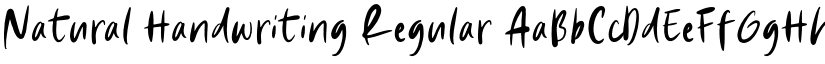 Natural Handwriting Regular font