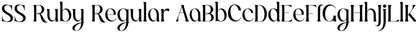SS Ruby Regular font