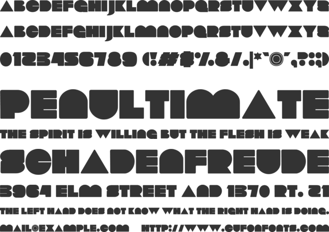 Kubizmus font preview