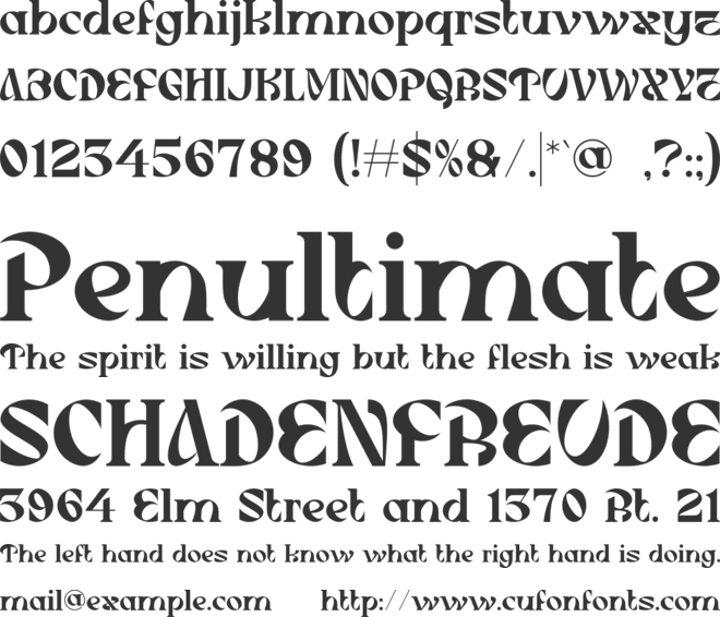 TARSICA font preview