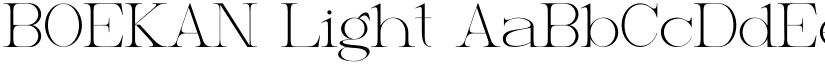 BOEKAN Light font