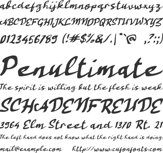 L Layaknya Malam font preview