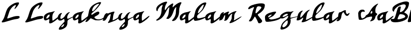 L Layaknya Malam Regular font