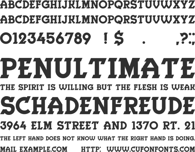 Herne font preview