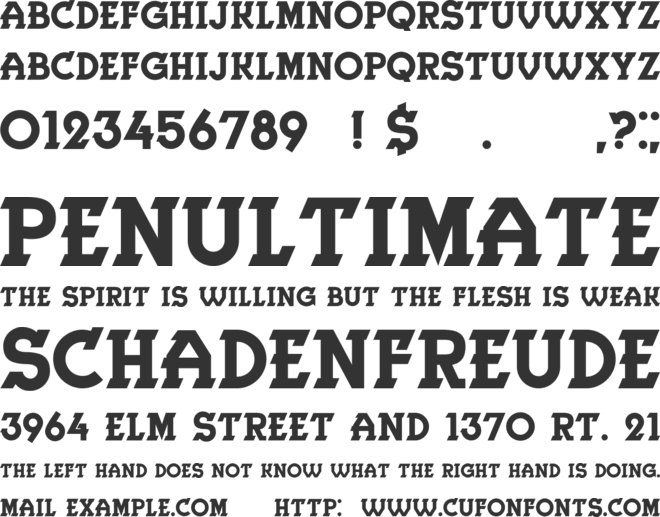 Herne font preview