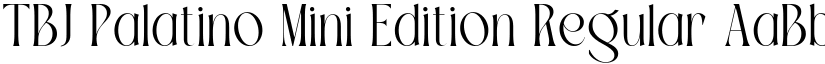 TBJ Palatino Mini Edition Regular font