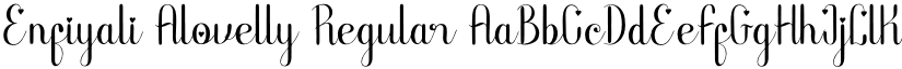 Enfiyali Alovelly Regular font