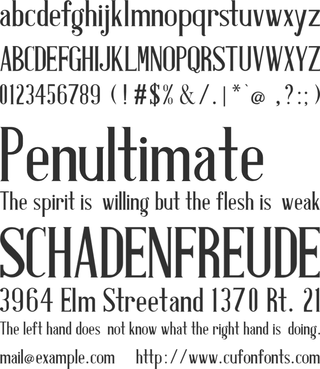 Antique Book Cover font preview
