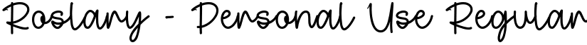 Roslary - Personal Use Regular font