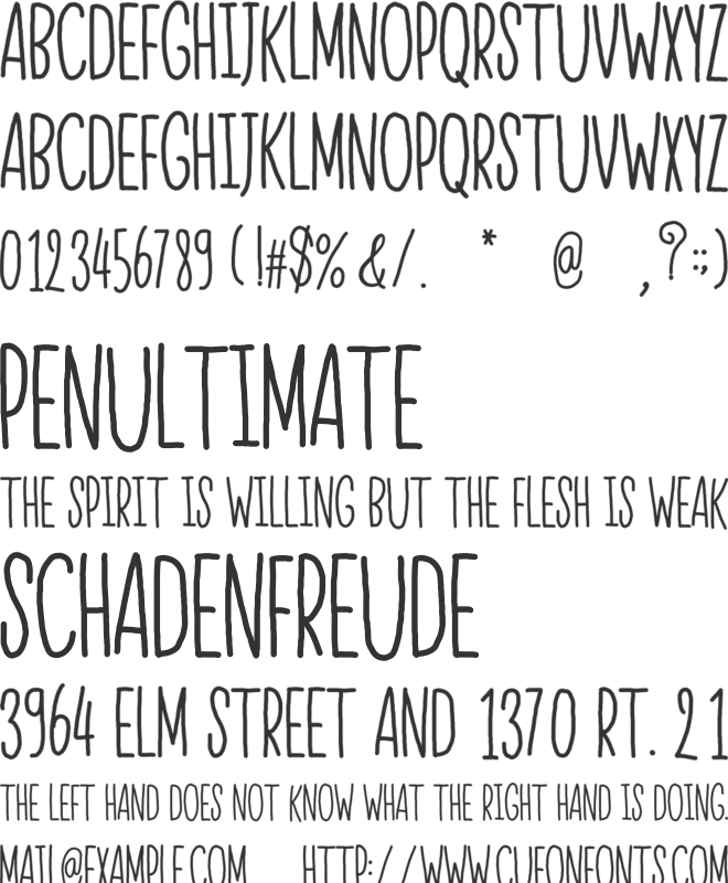 Rainbow Sans font preview