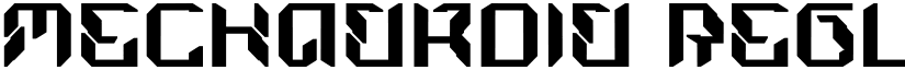 Mechadroid Regular font