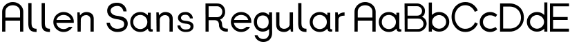 Allen Sans Regular font
