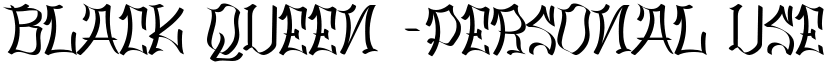 Black Queen -Personal Use Regular font