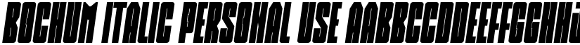 Bochum Italic Personal Use font