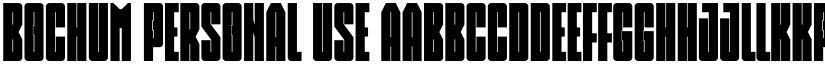 Bochum Personal Use font