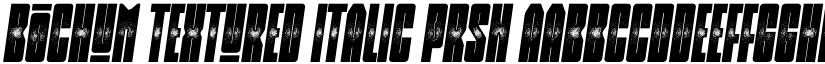 Bochum Textured Italic Prsn font
