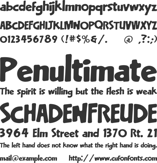 Underlord font preview