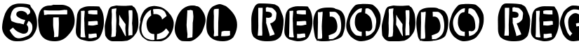Stencil Redondo Regular font