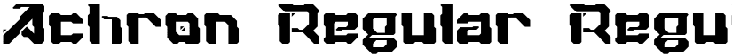 Achron Regular Regular font