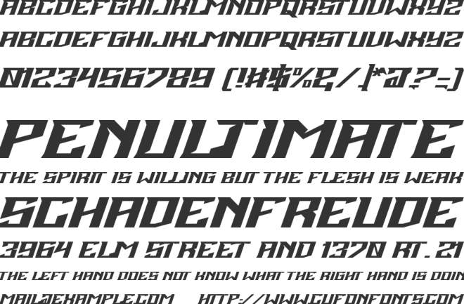 Noise Gear font preview