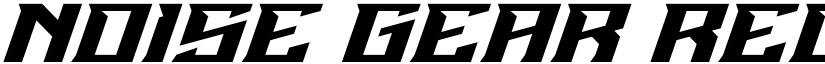Noise Gear Regular font
