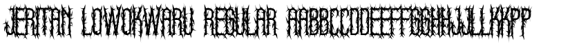 Jeritan Lowokwaru Regular font