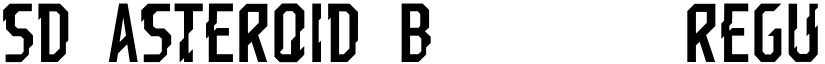 SD Asteroid B-612 Regular font