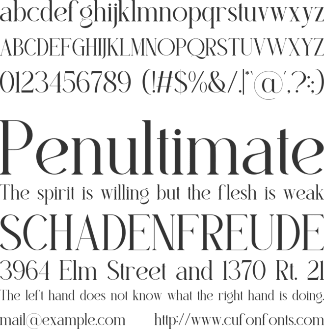 Miligant font preview